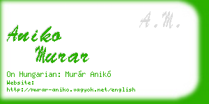 aniko murar business card