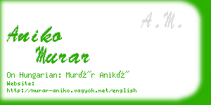 aniko murar business card